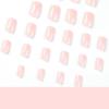 24 шт. Накладные ногти, накладные ногти, длинные ногти балерины, французские накладные ногти, однотонные