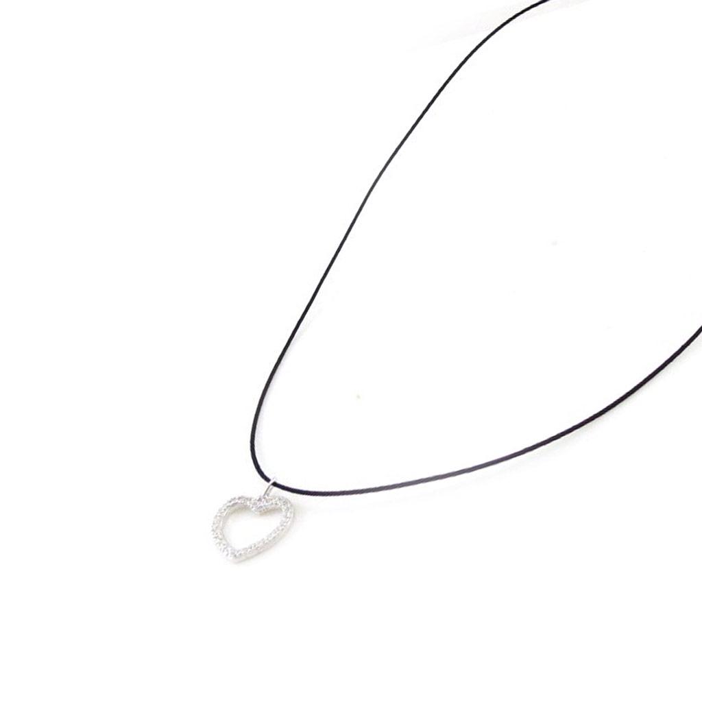 Les Trésors De Lily [J0077] - Серебряное колье "Любовь" серебристо-белое - 13х13 мм