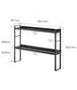 Стойка Yamazaki Gap Rack для установки за плитой x D11 x Tower с газовым шлангом 5222 (Ямадзаки Индастриз) Двухъярусная плита, черная, прибл.. Ш57,5 В42,5 см, Серия, Сквозной