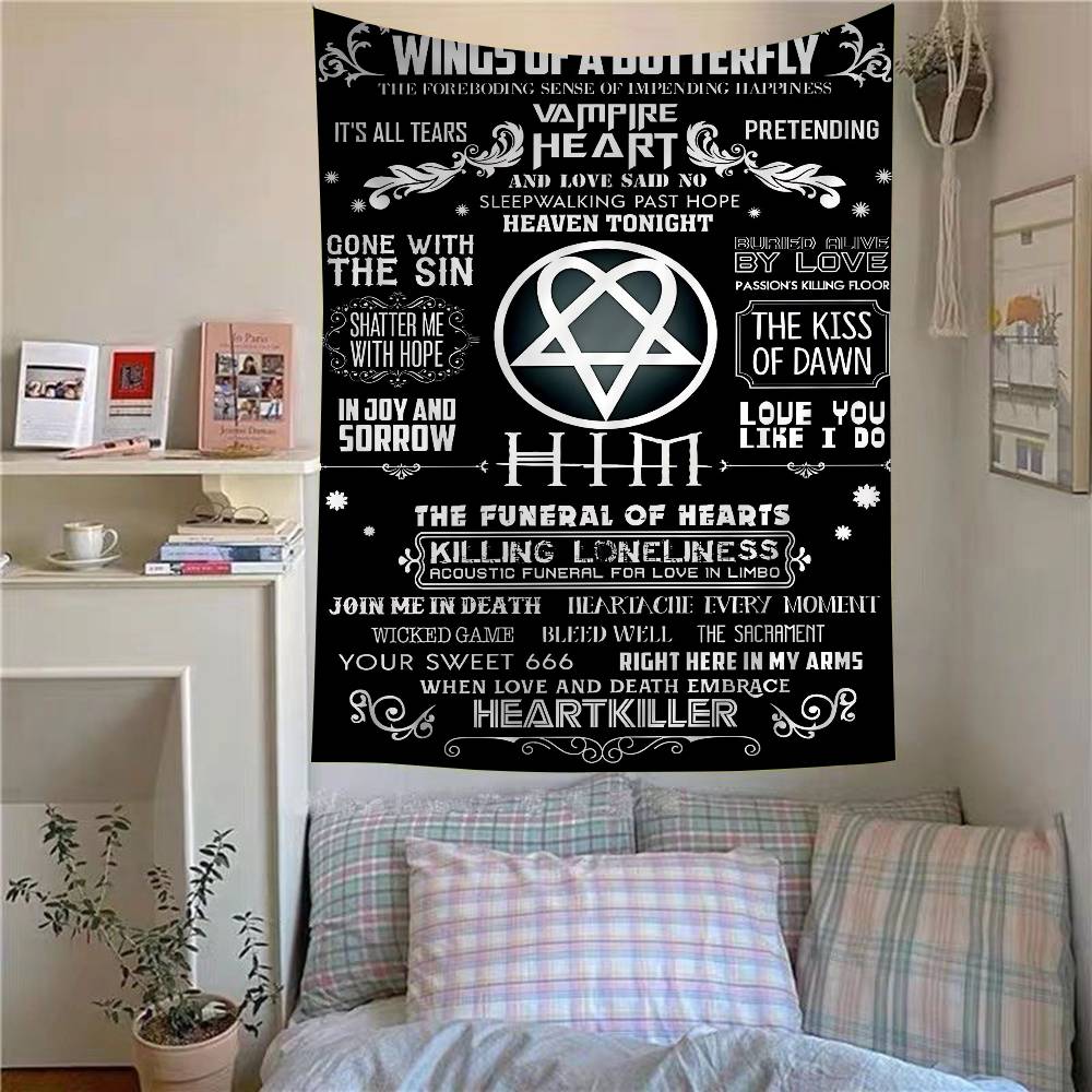 Rock HhIM Band Hanging Bohemian Tapestry Hanging Tarot Hippie Wall Rugs Dorm Japanese Tapestry