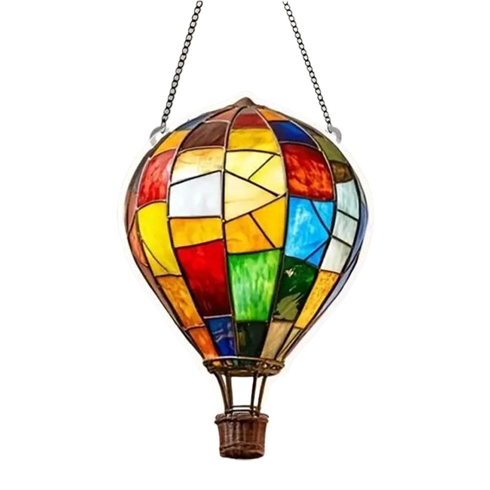 Подвесной светильник в виде воздушного шара, ловец солнца, цветная акриловая настенная подвеска для внутреннего декора, украшение на окно, K5V2
