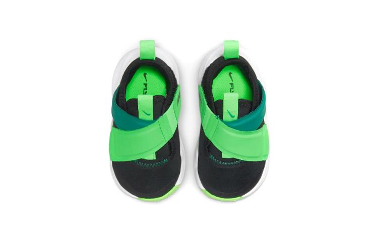 Nike Flex Advance Скользкие, Устойчивые к истиранию, Дышащие Низкие Беговые Кроссовки Черный Зеленый Младенец и Малыш CZ0188-004