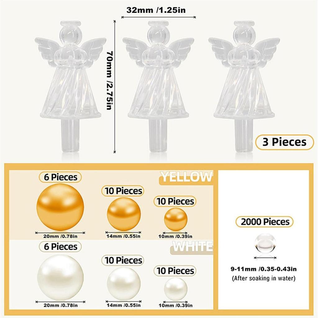 Vase Fillers For Centerpieces Floating Angel Vase Filler Decoration Easter No Hole Faux Pearls Decoration For Centerpieces