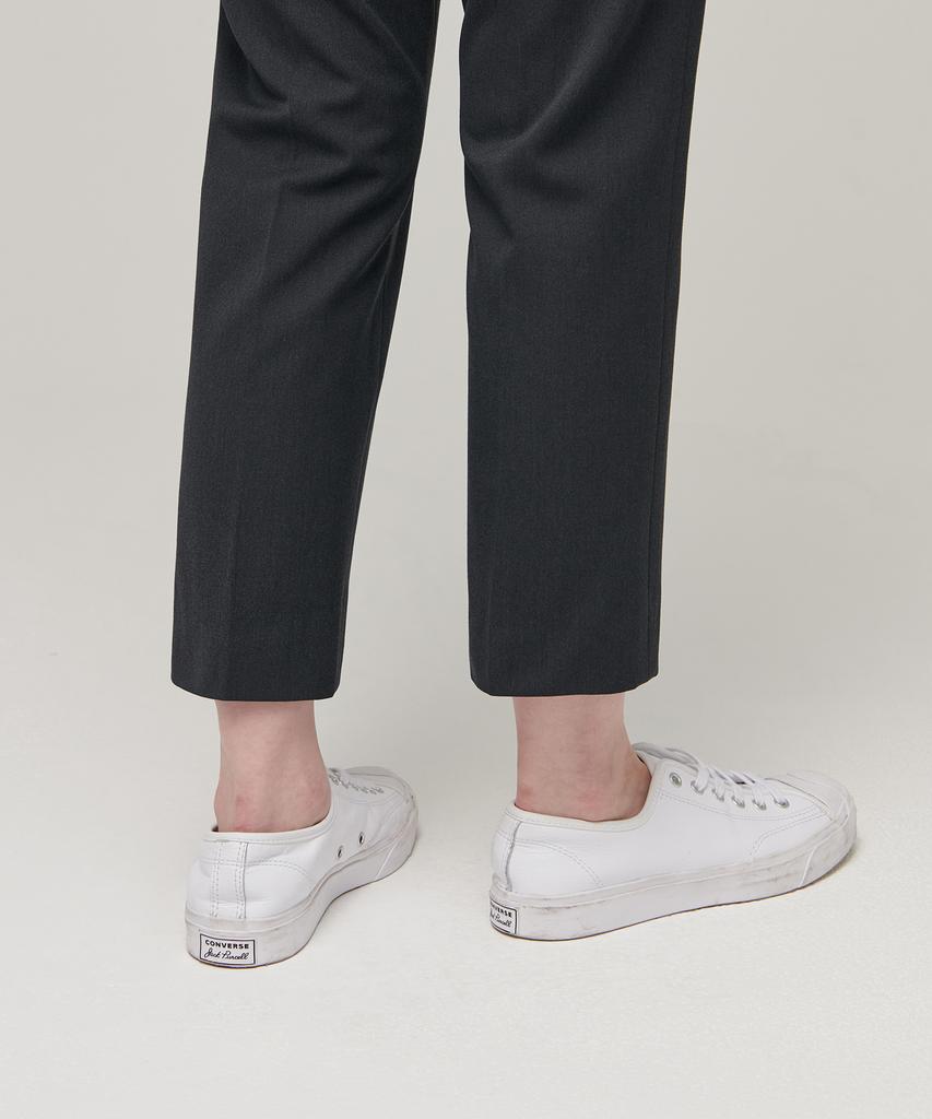 MUSINSA STANDARD WOMAN Женские плотные прямые брюки с подкладкой из флиса, узкие, со скрытой эластичной талией [Серый]