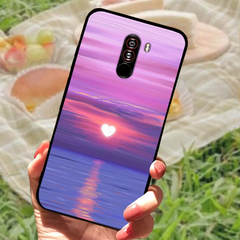 For Xiaomi Mi Pocophone F1 Case Cover PocoF1 Silicone Soft Marble Black Bumper Funda Coque for Xiaomi Poco F1 Poko Protective