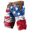 Мужские рабочие шорты с принтом Дня независимости и несколькими карманами