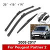 For Peugeot 2008-2017 Wipers 26 + 16 + 14Peugeot Partner2 Wipers