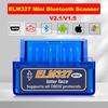 Мини ELM327 V1.5/V2.1 Bluetooth OBD2 Сканер Читатель кодов Инструменты для диагностики автомобиля Проверка двигателя Сканирование Детектор неисправностей автомобиля