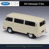 Volkswagen 1972 T2 Автобус Фургон 1:24 Модель из сплава Игрушка