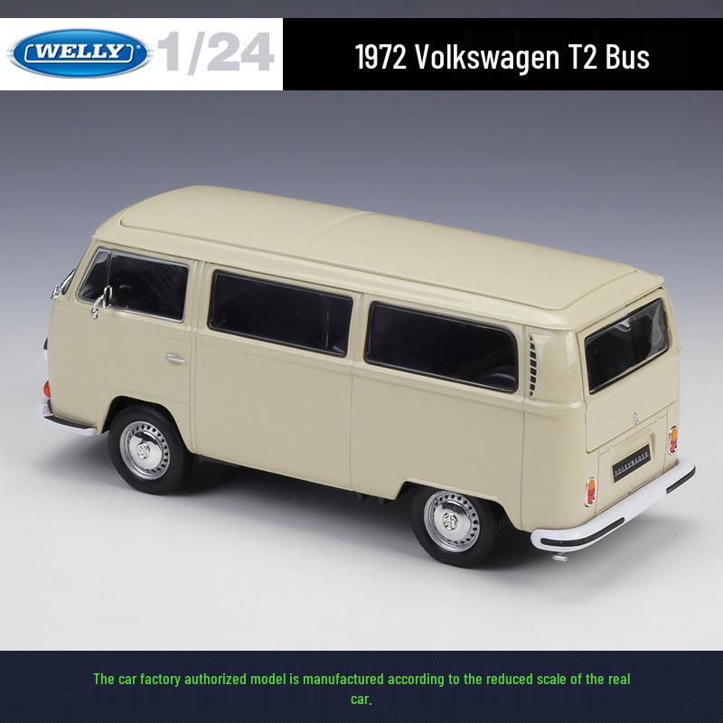 Volkswagen 1972 T2 Автобус Фургон 1:24 Модель из сплава Игрушка