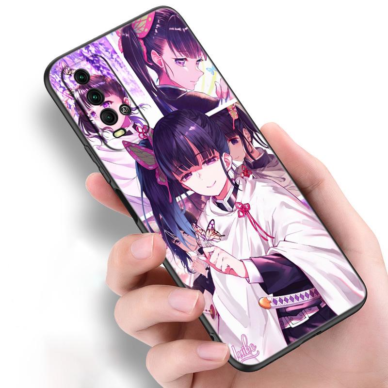 Anime Demon Slayer Kanao Shinobu Sama Silicone Phone Case For Xiaomi Redmi Note 11 10 9 8 Pro 11T 10T 10S 9S 8T 9 9A 9C 9T Black