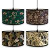 30cm Greenery Printed Art Floor Light Table Lampshade Nordic Bamboo Lamp Shades Vintage Printed Living Room Light Cover Decor