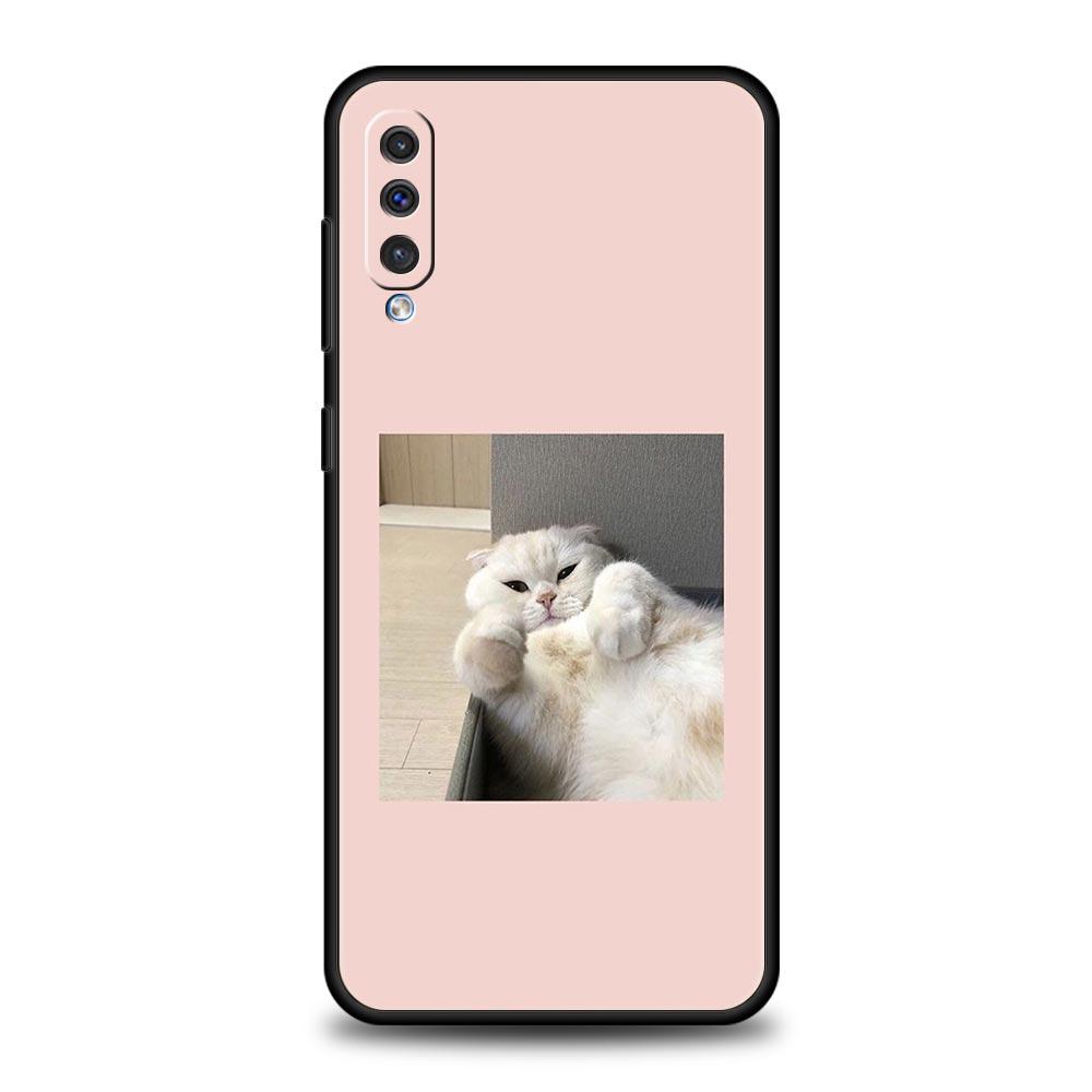 Милый чехол для телефона с изображением кота для Samsung A54 A52 A24 A14 A50 A72 A70 A10 A30 A40 A20S A20E A02S A12 A22 A34 A42 A32 5G A04s