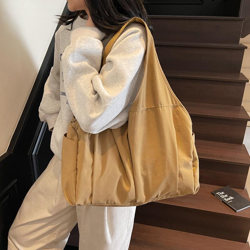 Сумка Легкая Большая Вместительная Сумка Через Плечо Дорожная Сумка Однотонная Сумка-тоут