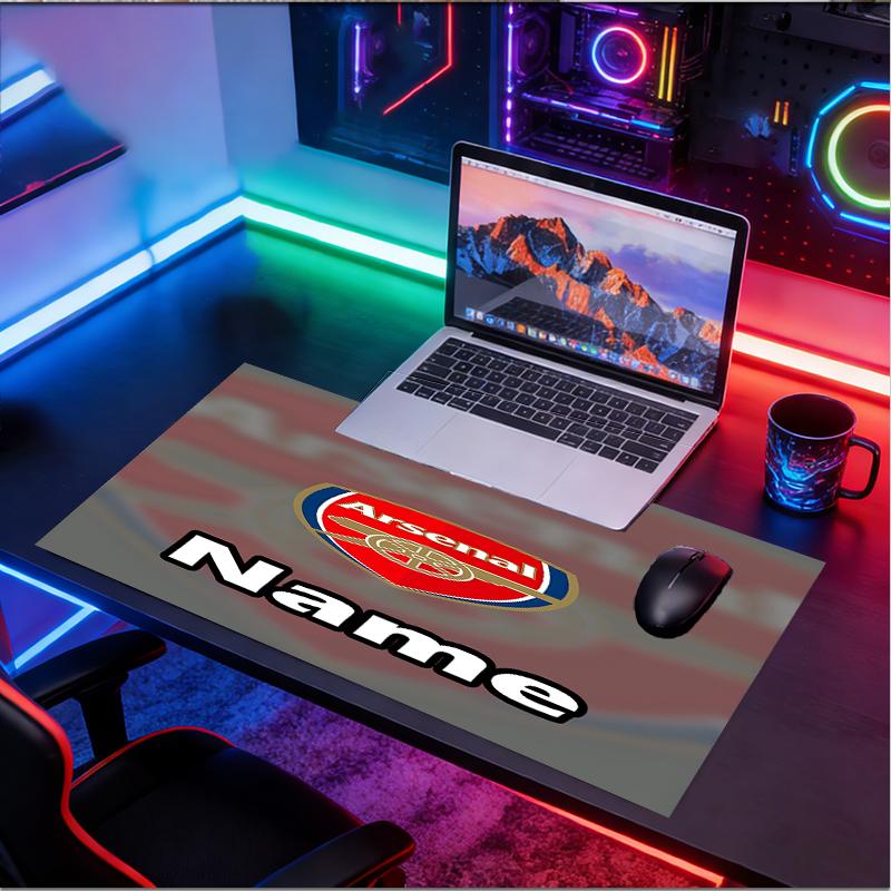Custom Name Personalized football team Pattern Mousepad, Laptop PC Desk Mat, Decorative Desk Mat for Home Keyboard Pad Gift