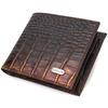 Оригинальное мужское портмоне из натуральной фактурной кожи с тиснением под крокодила CANPELLINI 21784 Темно Коричневый