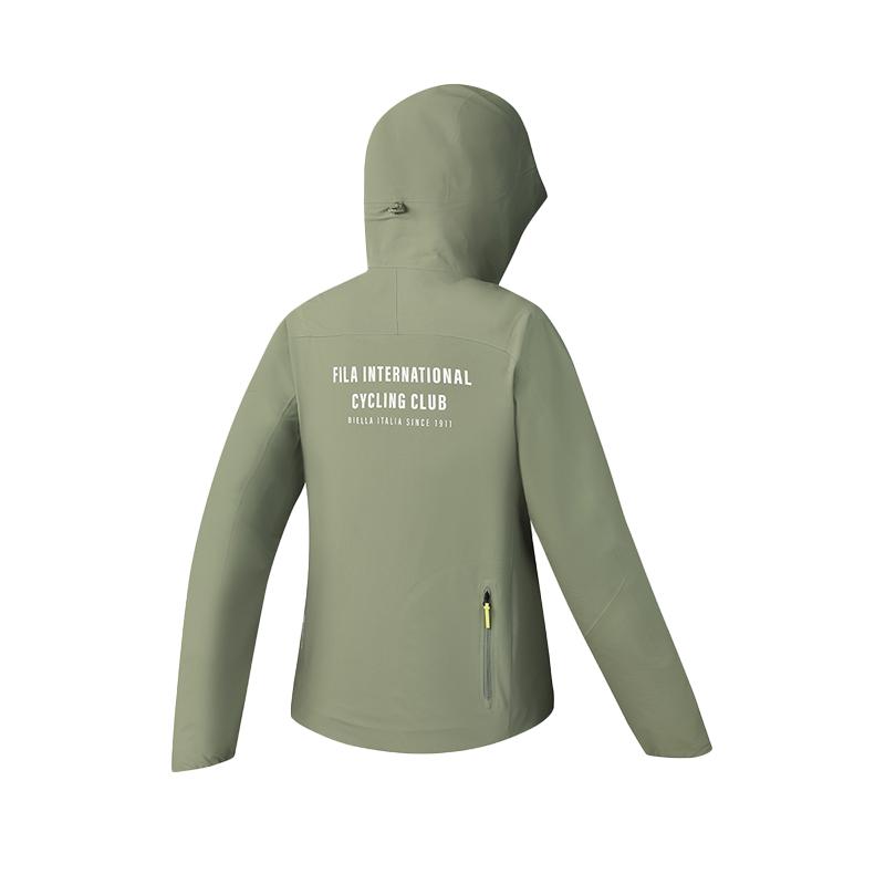 Fila Cycling Fashion Color Block Brand Letter Simple Casual Sports Hooded Waterproof Windproof Quick-Dry Jacket Women Jackets A11W518702FKK