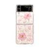 Чехол для Samsung Galaxy Z Flip 4 3, прозрачный блестящий чехол с настоящим цветком, прозрачная противоударная задняя крышка для Samsung Z Flip4 Zflip3, чехол