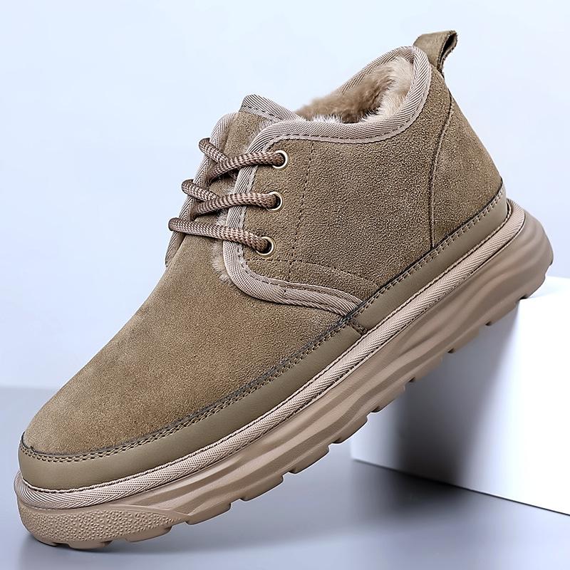 Ботинки Мартина зимние бархатные теплые хлопковые туфли мужские нескользящие и морозостойкие полусапоги повседневные зимние ботинки