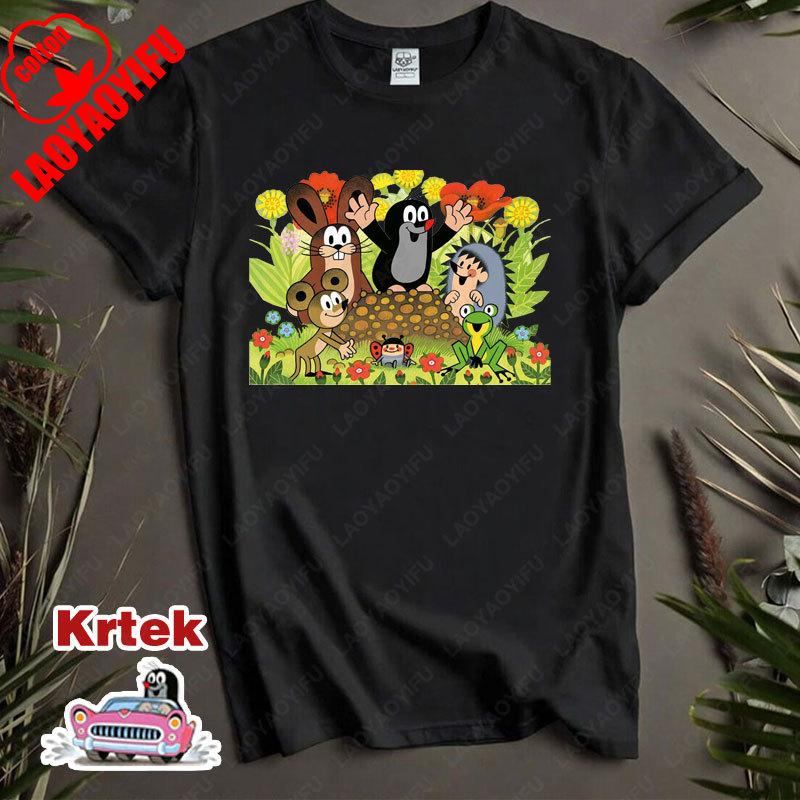 The Little Mole Creative TShirt for Unisex Cotton Tops Funny Round Collar Hip Hop Birthday Gifts Streetwear Casual Cute Tees