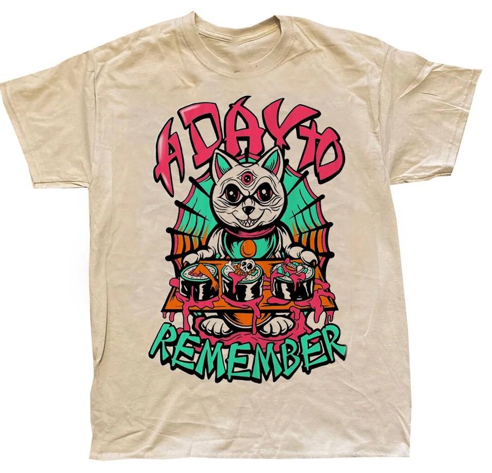 Vtg style A Day To Remember rock tour concert short sleeve sand shirt KV38734