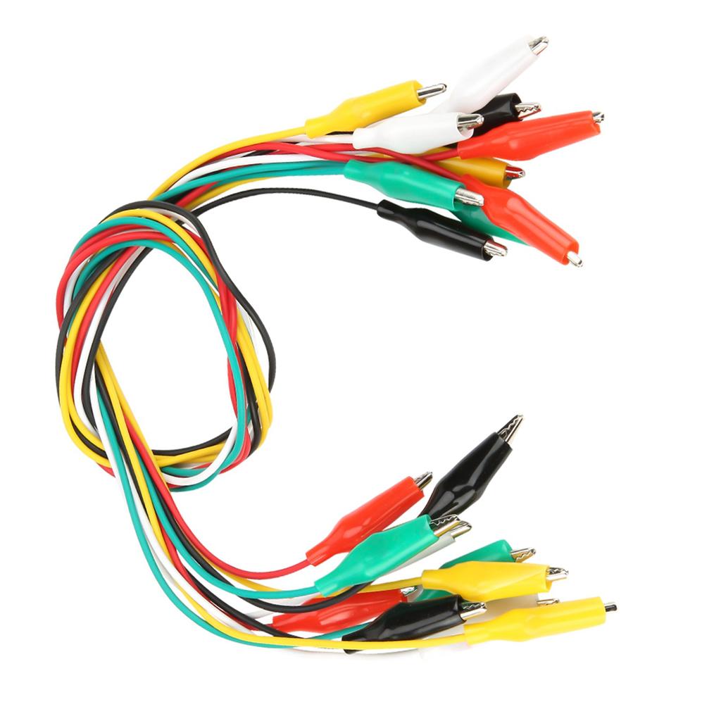 10pcs 50cm Crocodile Clip Number 35mm Double Ended Crocodile Clips Cable