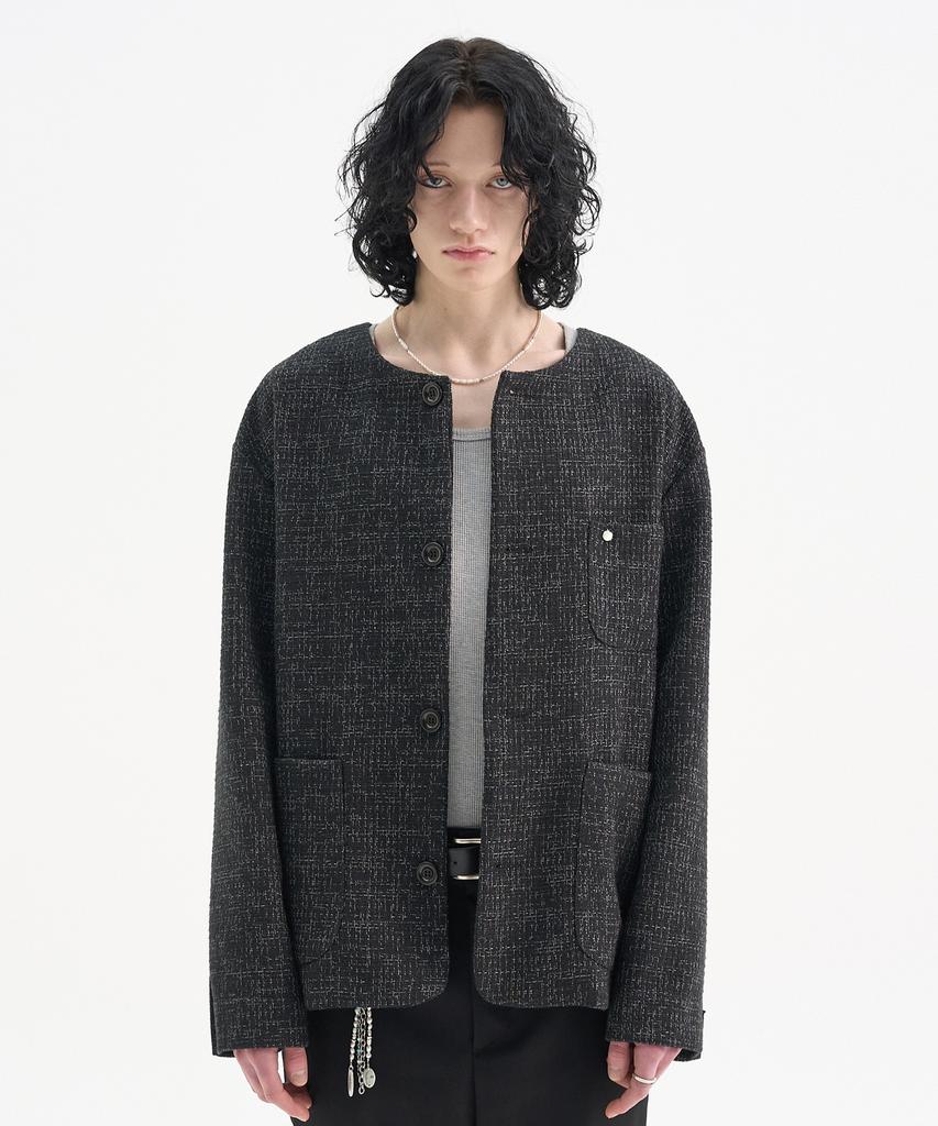 Куртка Trip Le Sens Crush Tweed Круглая_Синий Белый