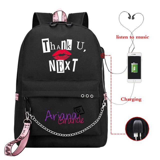 Mochila Ariana Grande, маленький рюкзак, женские рюкзаки, милые школьные сумки для девочек-подростков, рюкзак для ноутбука