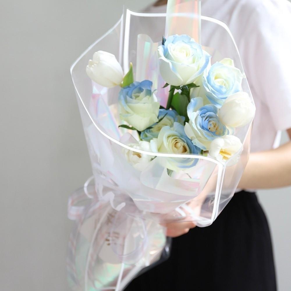 30 Pieces Transparent Flower Wrapping Bags Waterproof Flower Arrangement Bags  Mother's Day Party