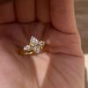 Light Luxury High-End Temperament Large Horse Eye Zircon Ring Fashionable Versatile Simulation Moissanite Engagement Ring Diamond Ring