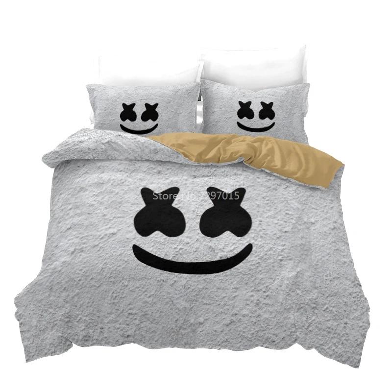 Marshmello Chris Comstock Doctom 3d Bedding Set Printed Duvet Cover Set Pillowcase Twin Full Queen King Bed Linen Set Bedclothes