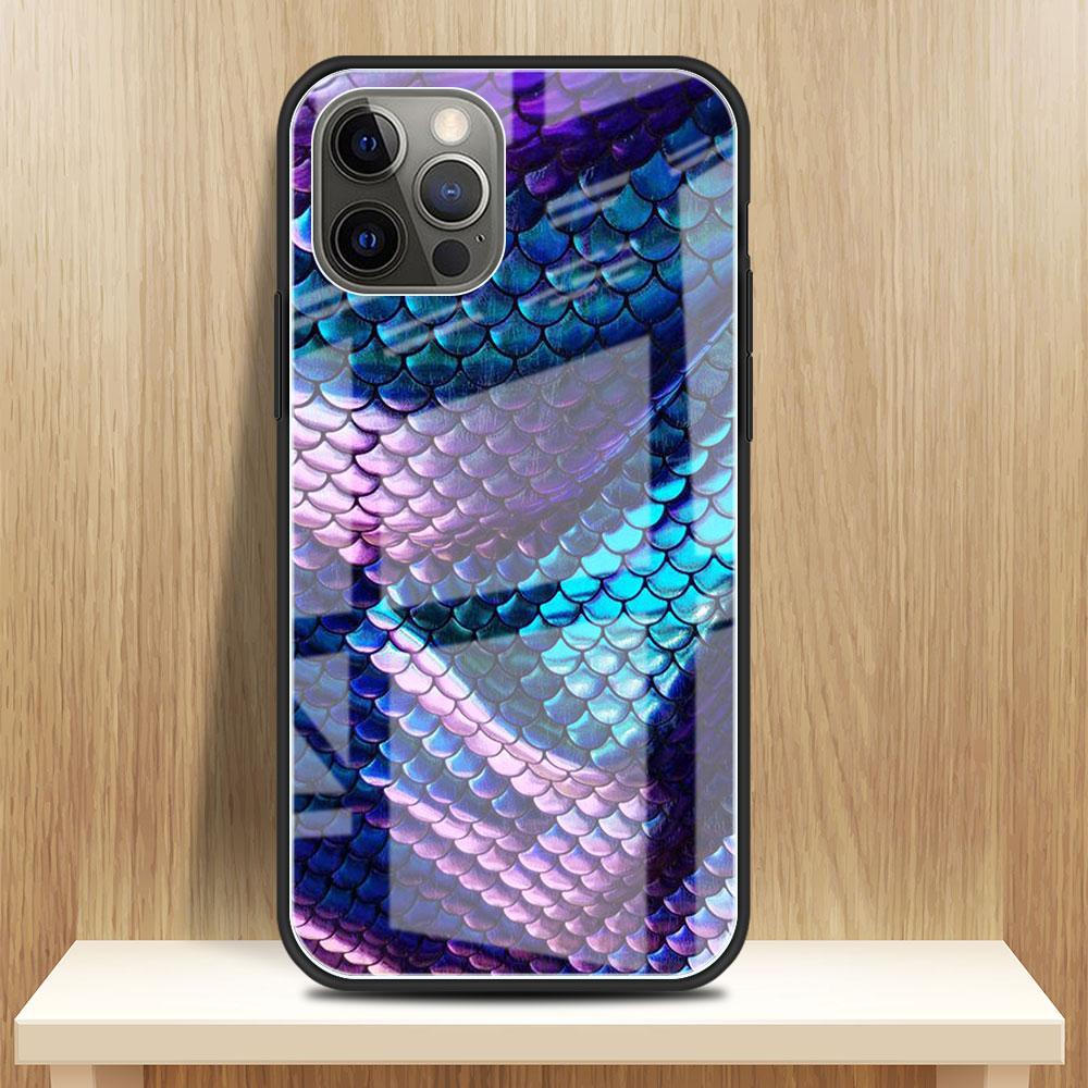 Стеклянный чехол с принтом змеиной кожи для Apple iPhone 14 13 Pro 11 12 7 8 Plus SE 2022 XR X XS Max 6 6S, закаленный чехол для телефона