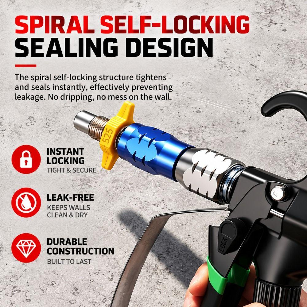 Anti-Drip Quick Connect Spray Tip Paint Sprayer Accessory  for Diaphragm/Piston Type
