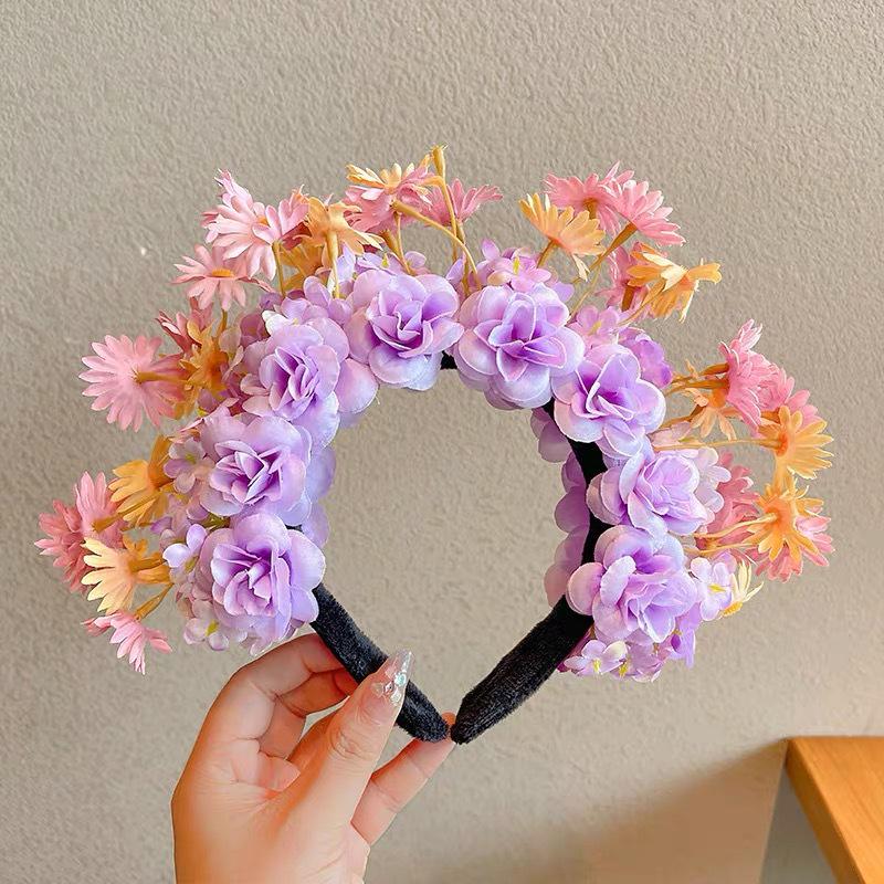 Весенне-летняя цветочная заколка для волос: Дизайн «Лилия, Роза и Гибискус»