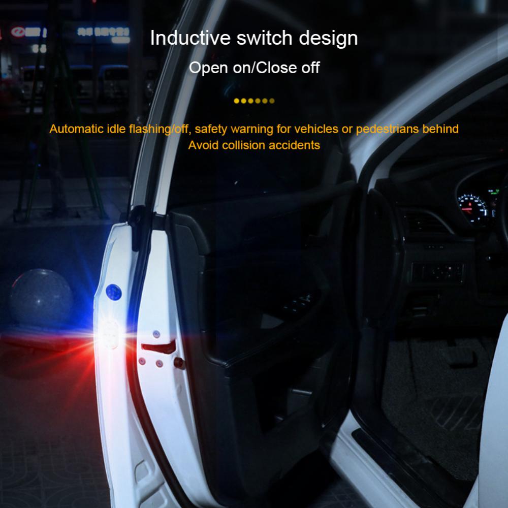 Вспышки света двухцветные защитные светодиодные стробоскопы для предотвращения столкновений, индукционные лампы для открытия дверей автомобиля, украшения для автомобиля, аксессуары для автомобиля