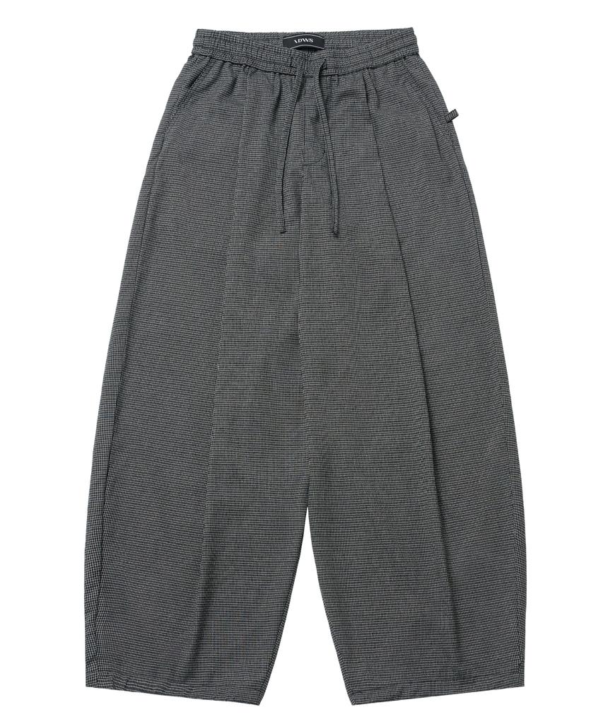 IDWS Fine Check Balloon Trouser Black
