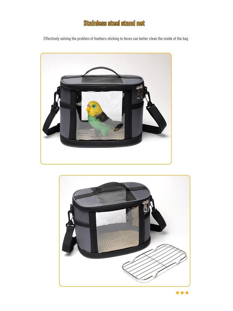 Переносная сумка через плечо для попугая и мелкого питомца - Легкая для птиц, хомяков, морских свинок и кроликов