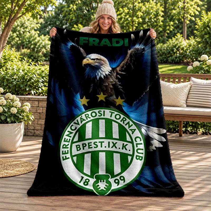 Ferencvarosi TC blanket Flannel Blanket Soft Cozy Plush Throw for Sofa Bed Lightweight Home Decoration Gifts for Christmas various holidays