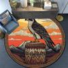 Eagle Round Area Rug,Carpet Rug for Living Room Bedroom Sofa Playroom Decor,Non-slip Floor Mat