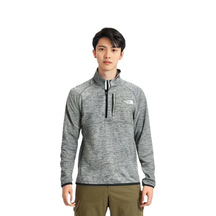 THE NORTH FACE Sweatshirts Men's Gray Stand Collar Moderate Regular NF0A5G9W-DYY