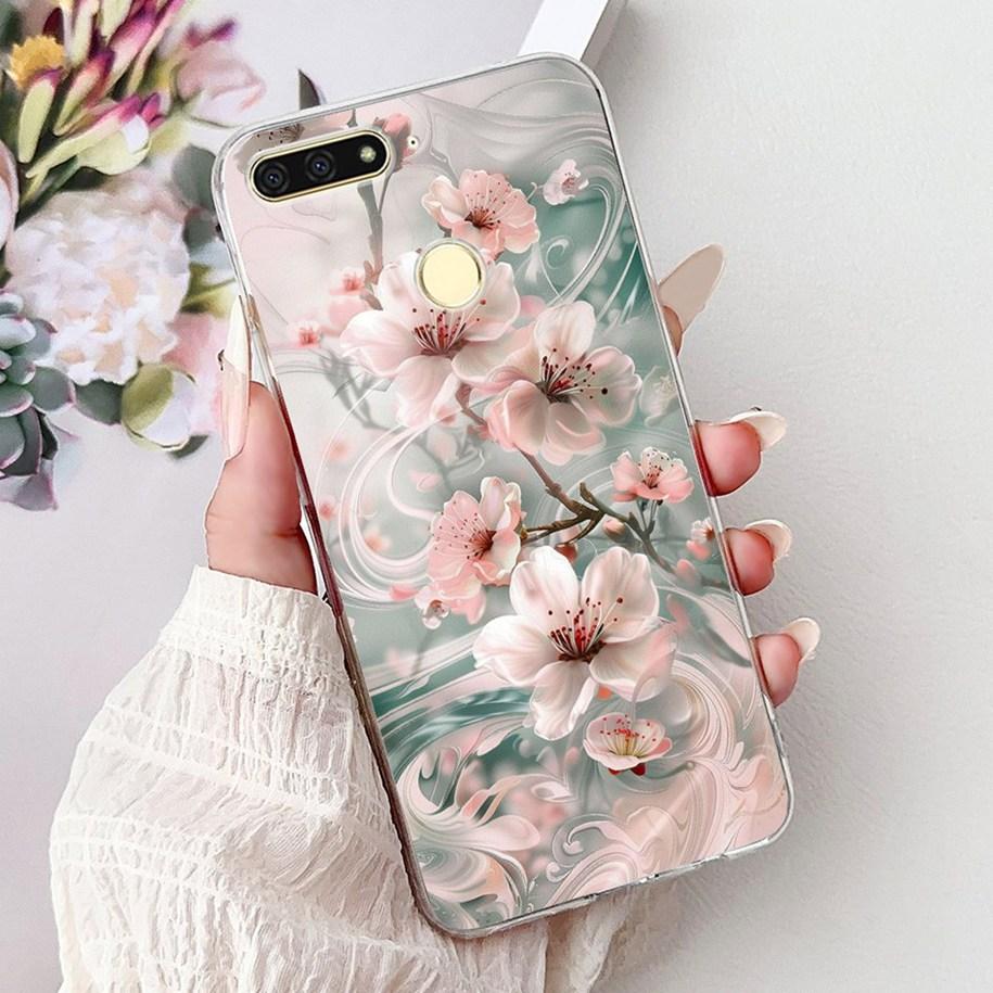 For Huawei Y6 2018 Case ATU-L21 ATU-L22 Cover Luxury Marble Butterfly Soft Silicone Phone Cover For Huawei Y6 Prime 2018 Carcasa