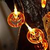 Светодиодная гирлянда из тыквенных лампочек на Хэллоуин, день привидений, пасхальная атмосфера, световая барная композиция, дом с привидениями, подвесные декоративные светильники