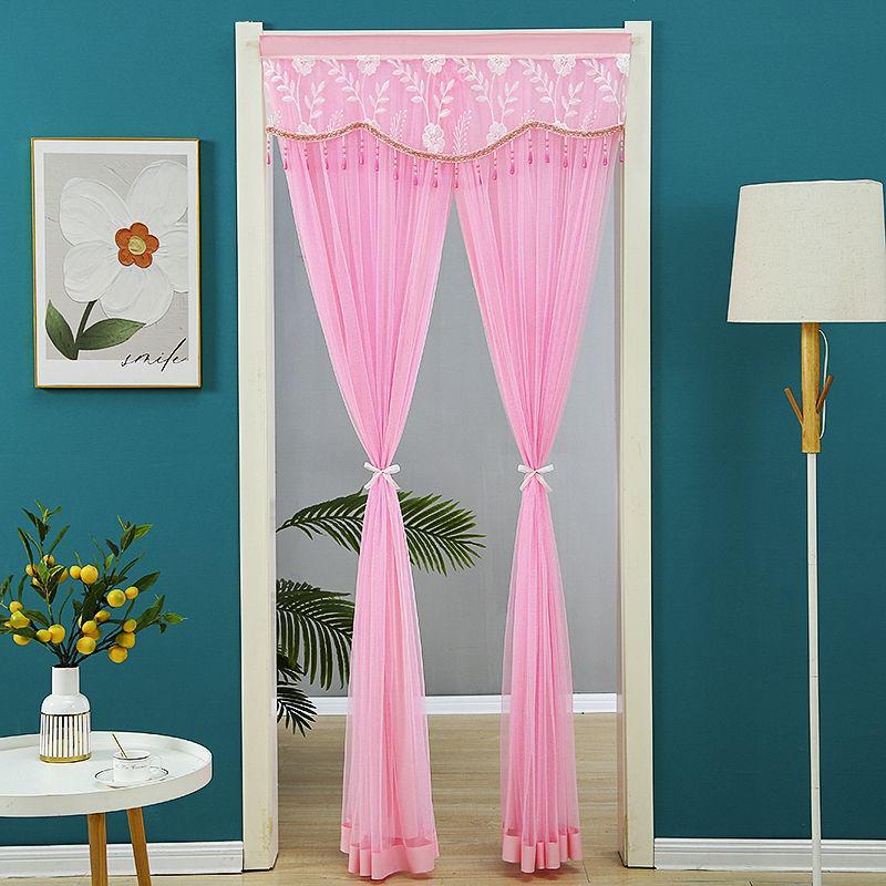 Кружевная двухслойная противомоскитная штора-дверь с перегородкой для приватности для всех сезонов