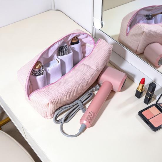 Сумка для хранения фена Вафельная Дорожный чехол для парикмахерских инструментов Застежка-молния Стеганый Цветочный Органайзер для инструментов для укладки волос для щипцов для завивки Аксессуары