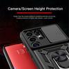 KEYSION Противоударный чехол для Samsung S25 Ultra 5G S25+ Plus Slide Camera Защитное кольцо Подставка Чехол для телефона для Galaxy S24 FE 5G