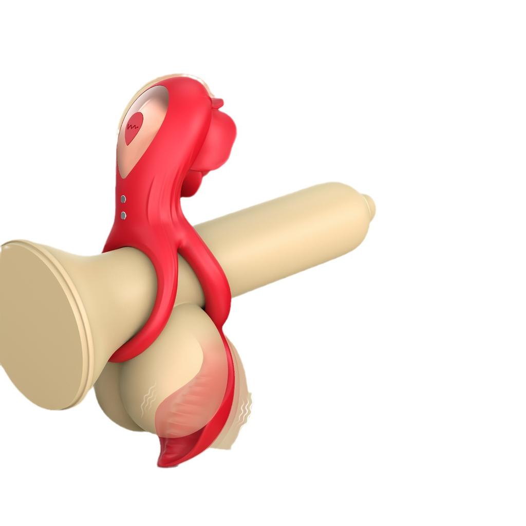 Vibrating Cock Ring Delayed Ejaculation Clitoral Stimulator Testicle Massager Penis Ring Vibrator Male Adult Sex Toy for Couple