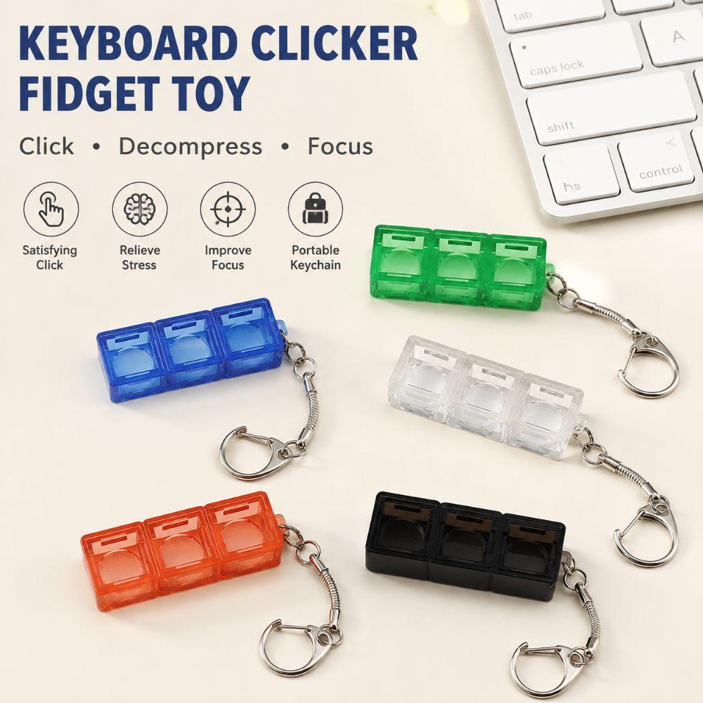 Anxiety Relief Finger Clicker Decompression Keyboard Tester Creative Keyboard Fidget Toy Home