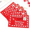 Wholesale Christmas Letter Candy Bag Decoration Santa Claus Felt Envelope Embroidery for Home Tree Ornament Kids Holiday Gifts