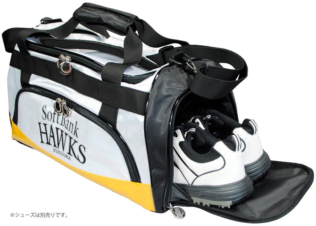 Lezax Fukuoka SoftBank Hawks Boston Bag White SBBB-2445