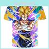 Яркая летняя футболка Dragon Ball Z Гоку Супер Сайян 3D-принт Повседневная футболка Мужская Женская Топ